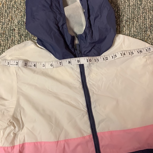 Garage spring jacket, white/purple/pink, youth size large. - Picture 3 of 10